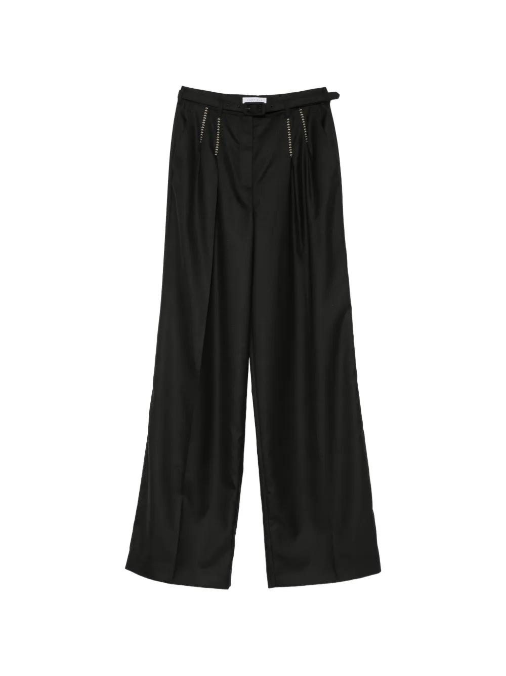 Gabriela Hearst belted embroidered-detail pants - Nero