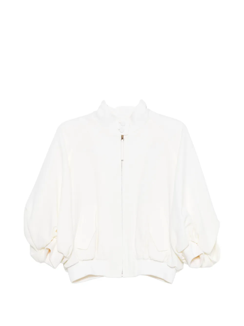 Gabriela Hearst puff-sleeves bomber jacket - Bianco