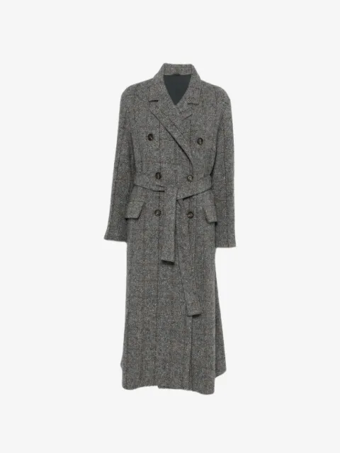 Brunello Cucinelli checked double-breasted coat