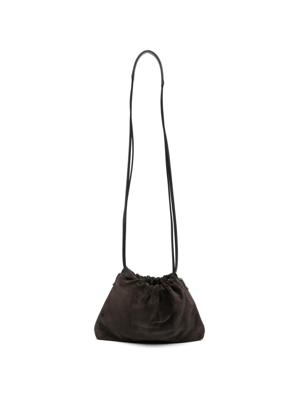 Brunello Cucinelli drawstring-fastening cross body bag - Marrone