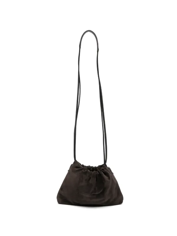 Brunello Cucinelli Pouch in Suede with Monili in Brown
