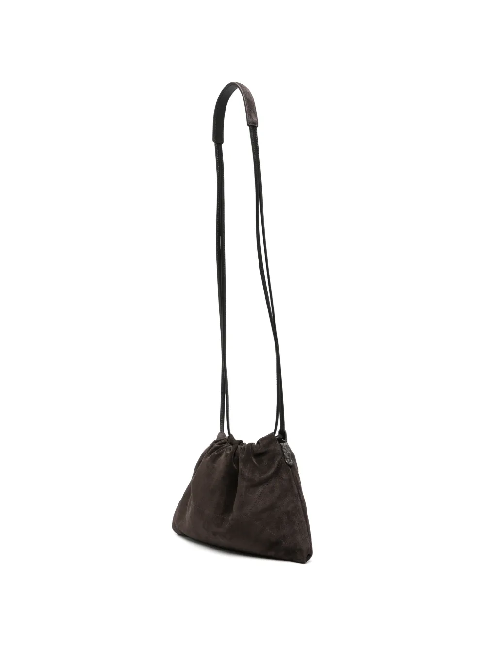 Brunello Cucinelli Crossbodytas met trekkoordsluiting Bruin