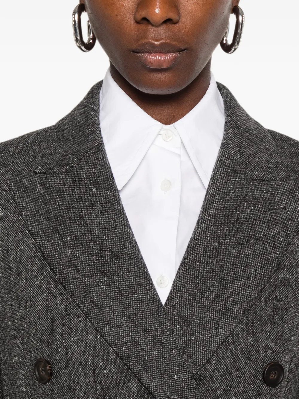 Brunello Cucinelli Blazer met dubbele rij knopen Grijs