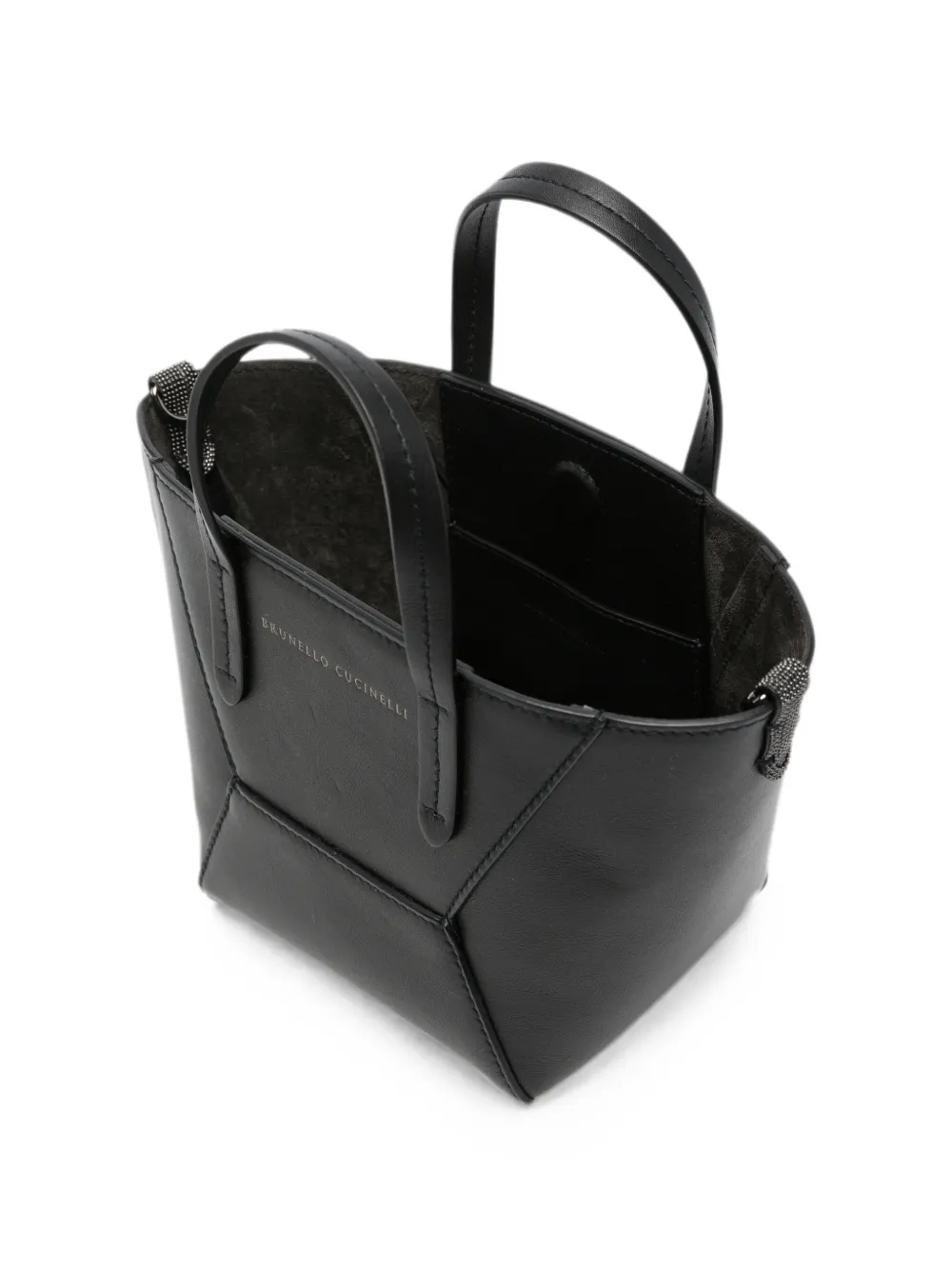 Brunello Cucinelli Shopper met logoprint Zwart
