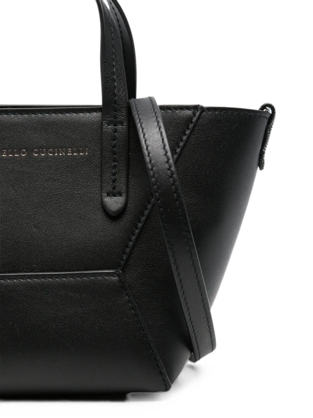 Brunello Cucinelli Shopper met logoprint Zwart