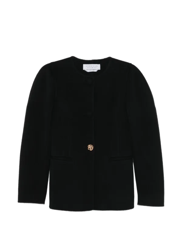 Gabriela Hearst Puff-sleeve Button-up Jacket in Black