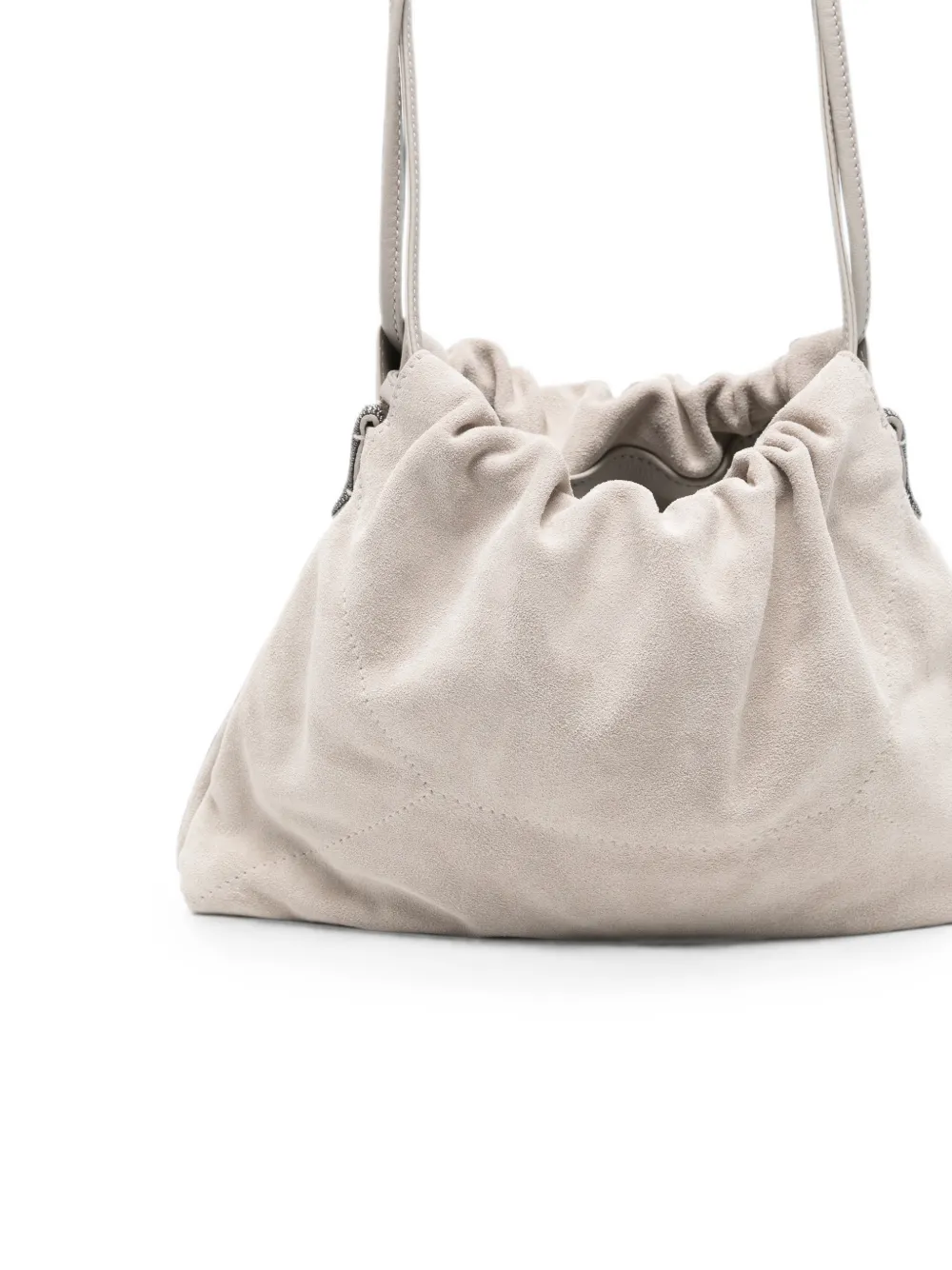 Brunello Cucinelli Crossbodytas met trekkoordsluiting Wit