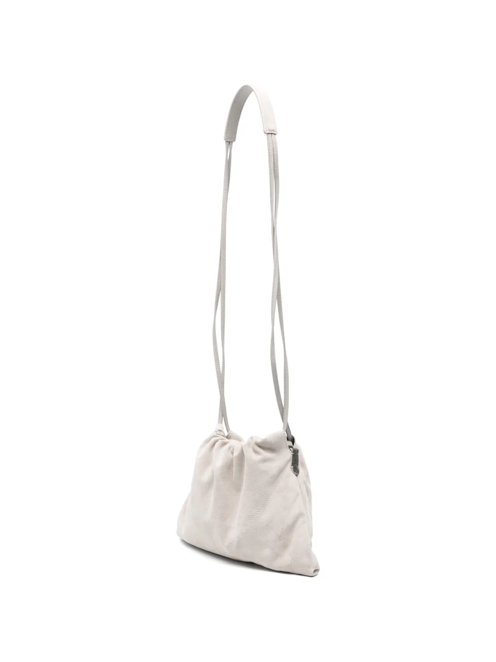 Brunello Cucinelli Crossbodytas met trekkoordsluiting Wit
