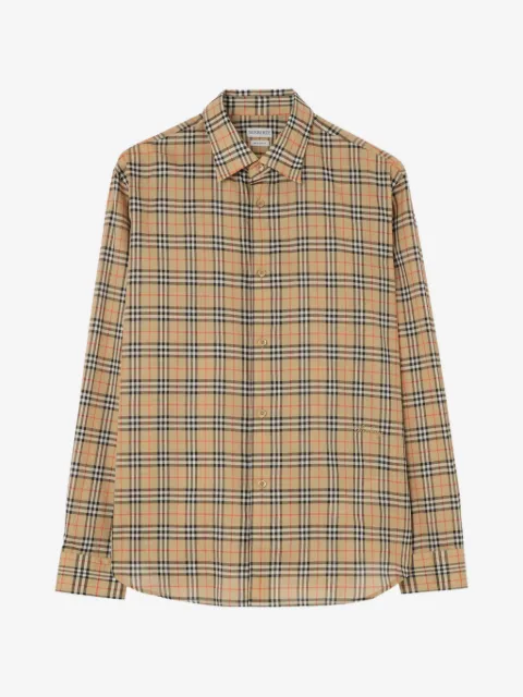 Burberry check-pattern long-sleeve shirt