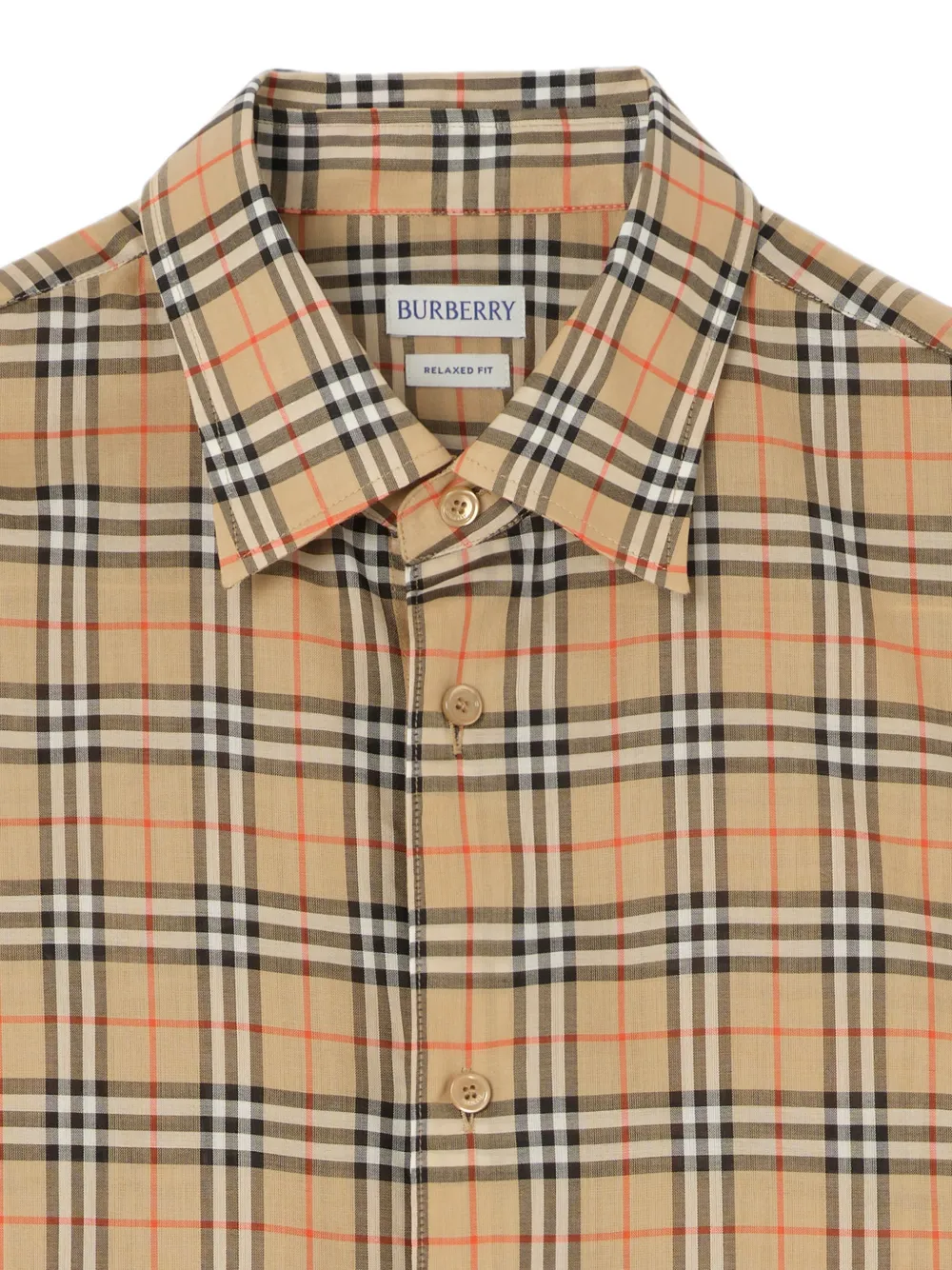 Burberry Geruit overhemd Beige