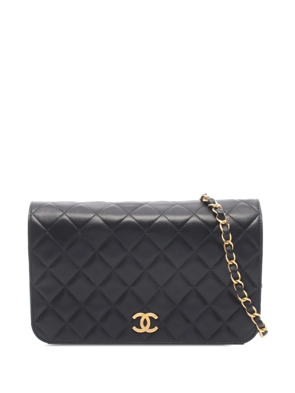 CHANEL Pre-Owned 1996-1997 Medium Quilted Lambskin Full Flap crossbody bag - Black