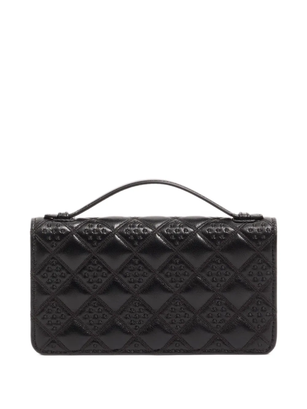 Valentino Garavani Flutterby chain wallet in shiny nappa leather with butterfly embroidery Zwart
