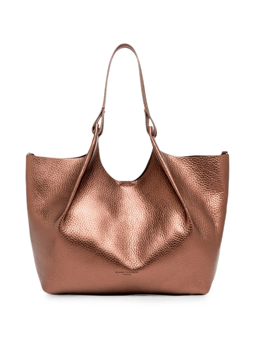 GIANNI CHIARINI large Dua leather shoulder bag - Brown