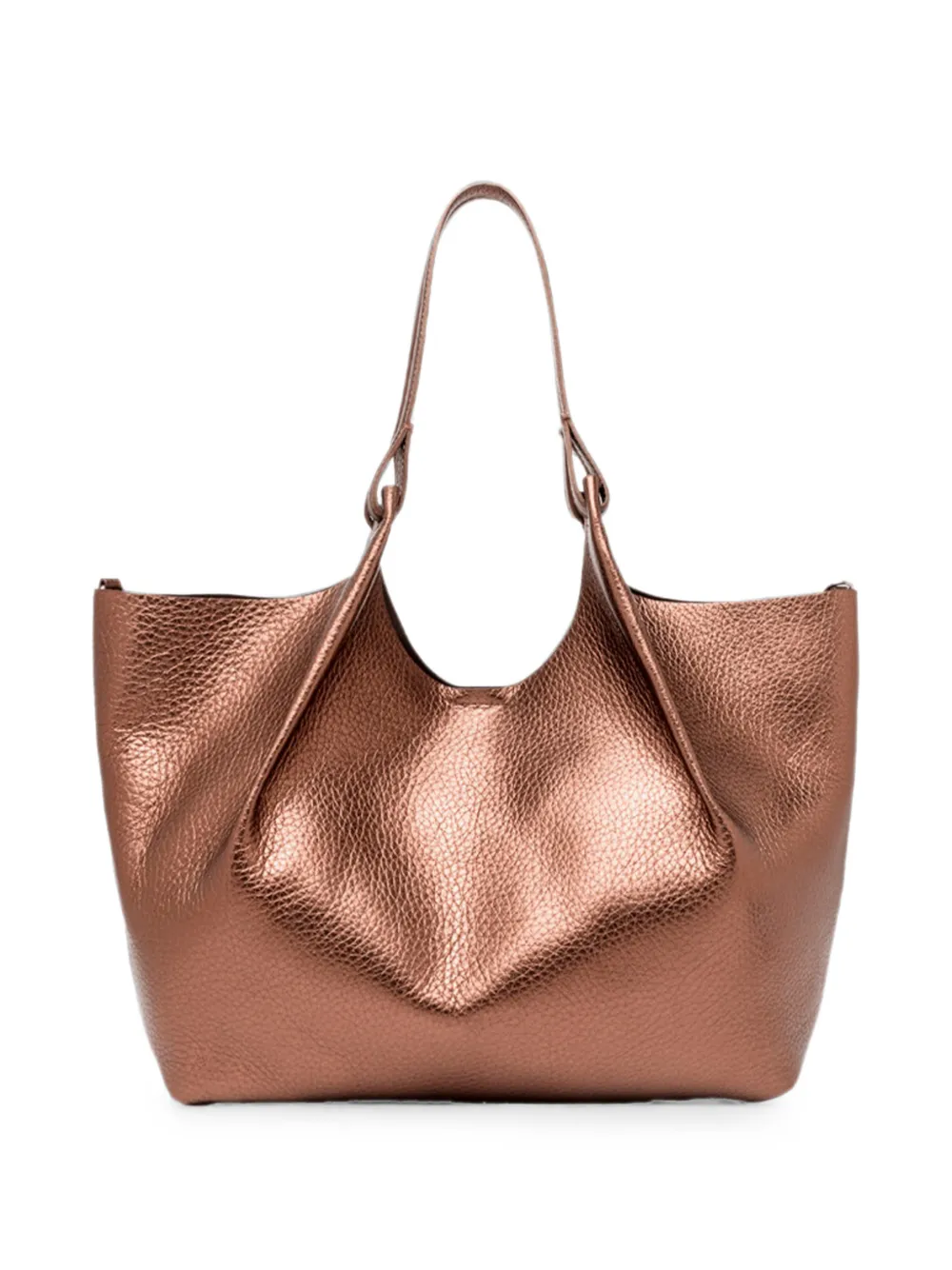 GIANNI CHIARINI Grote Dua leren schoudertas Bruin