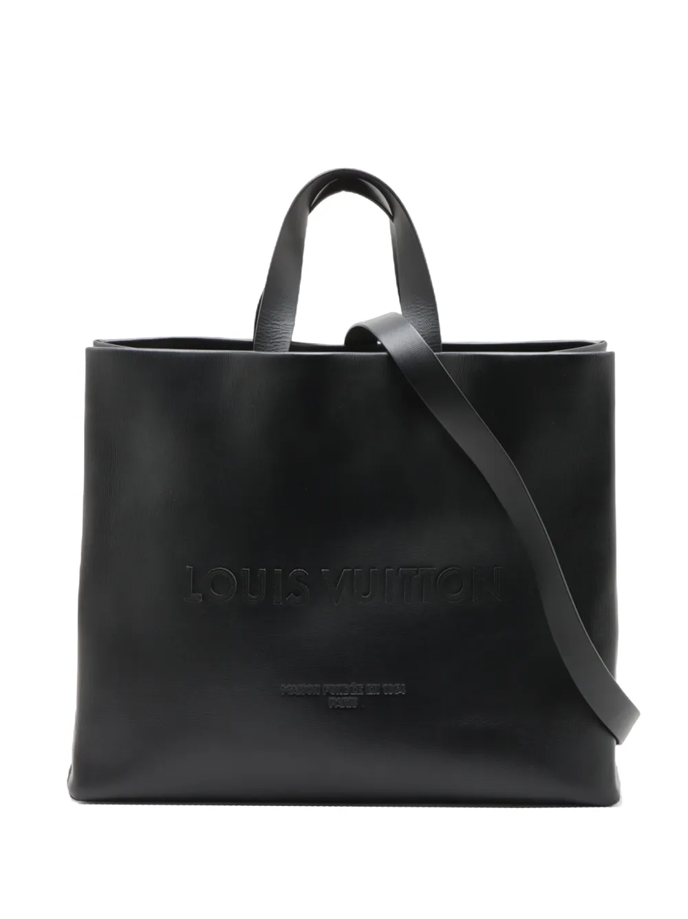 Louis Vuitton Pre-Owned 2021-2026 Autres Cuirs Shopper Tote MM satchel - Black