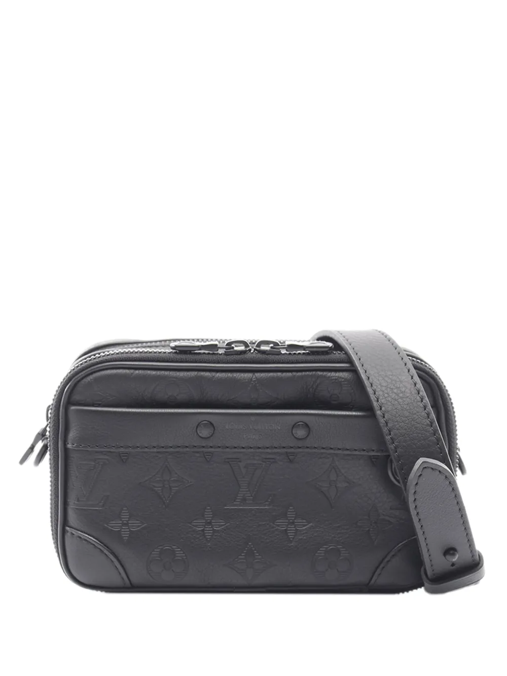 Louis Vuitton Pre-Owned 2021-2026 Monogram Shadow Alpha Wearable Wallet crossbody bag - Black
