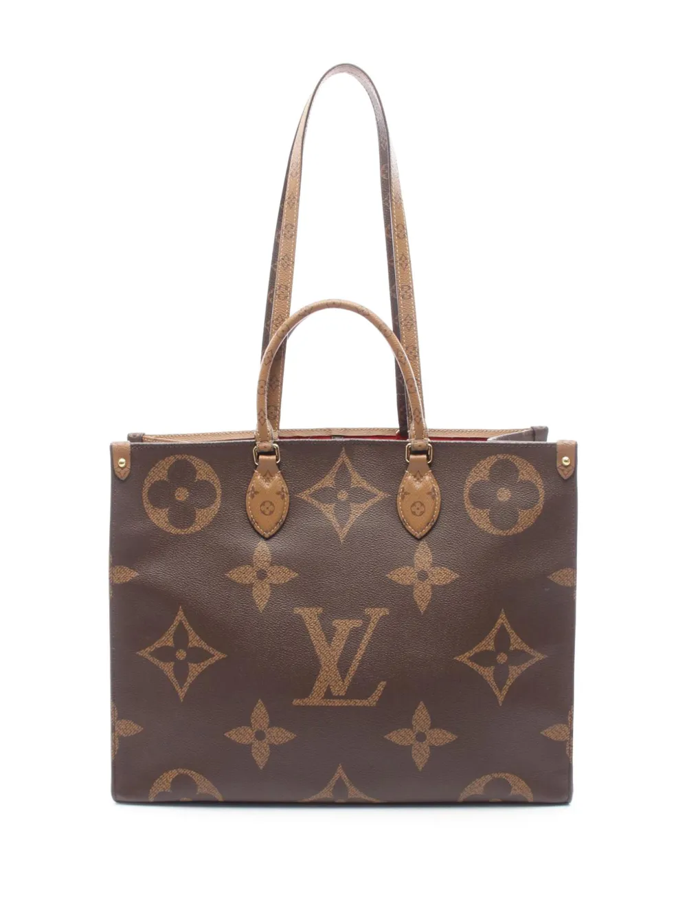Louis Vuitton Pre-Owned 2019 Monogram Reverse Giant OnTheGo GM satchel - Brown