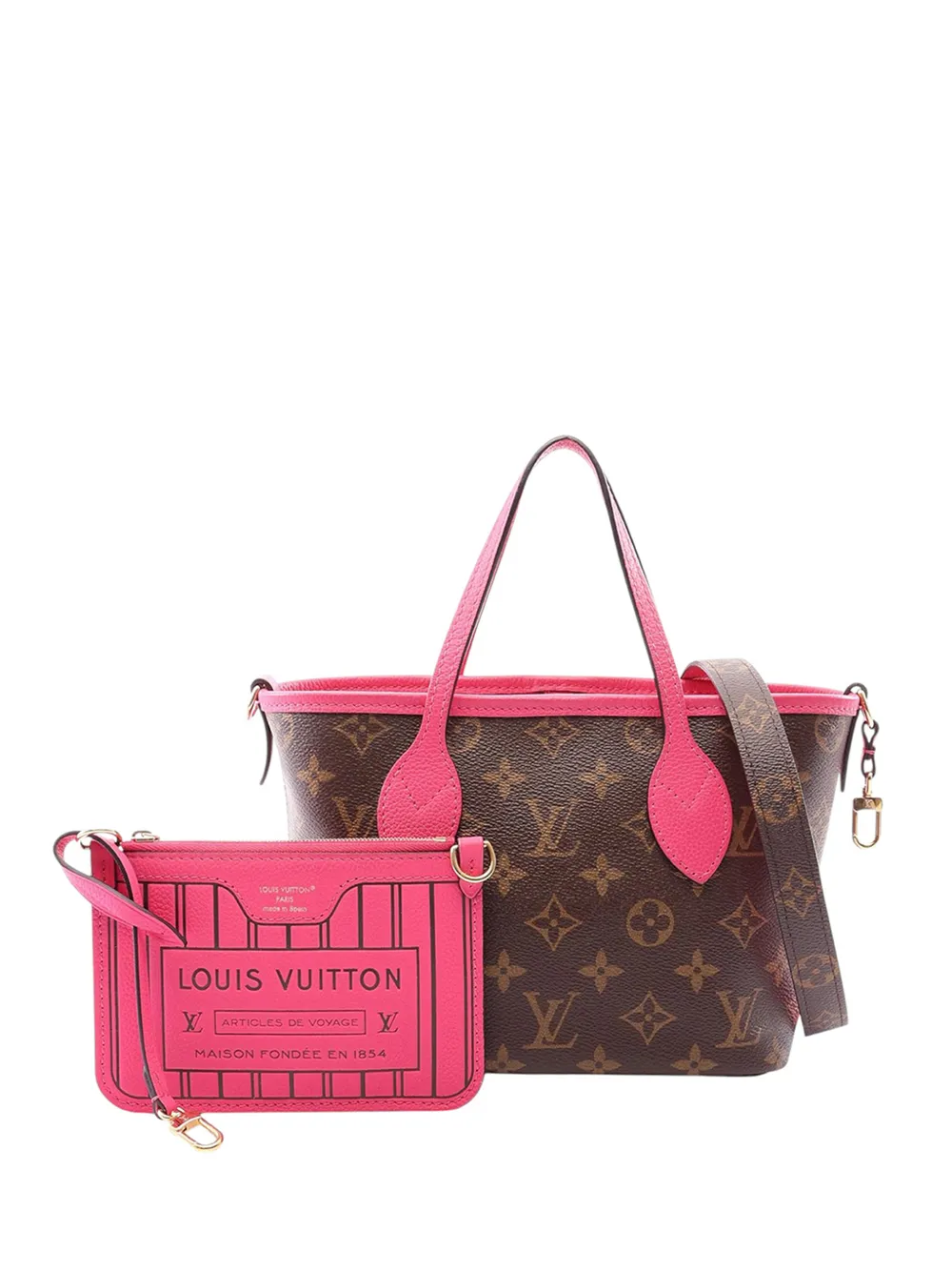 Louis Vuitton Pre-Owned 2021-2026 Reversible Neverfull Bandouliere Inside Out BB Satchel-Tasche mit Monogramm - Braun