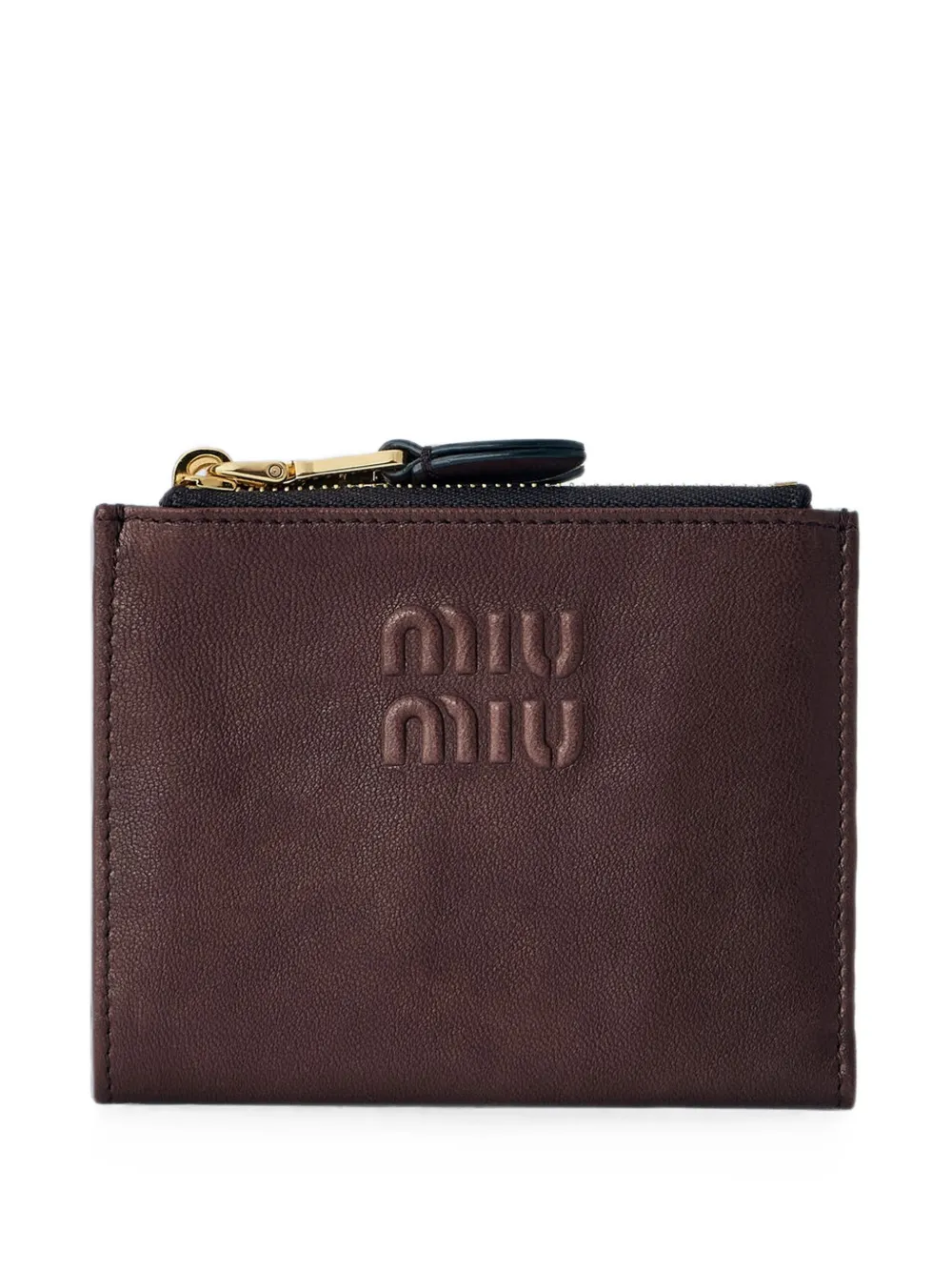 Miu Miu small leather wallet - Braun