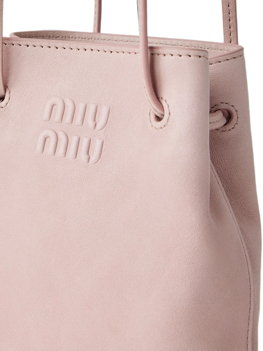 Miu Mini-tas van nappa leer Roze