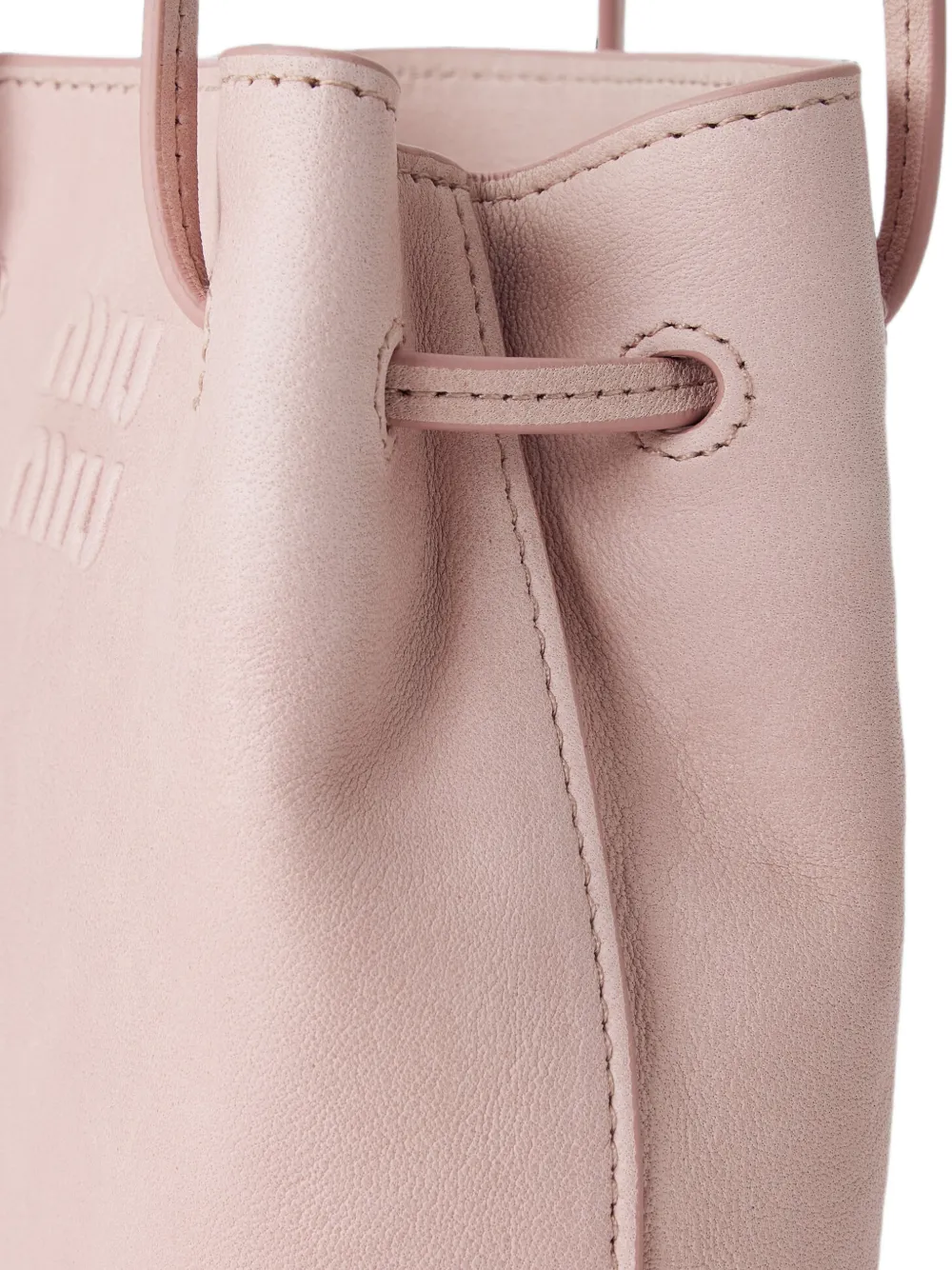 Miu Mini-tas van nappa leer Roze