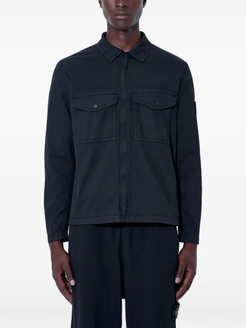 Stone Island button-down chest-pocket shirt