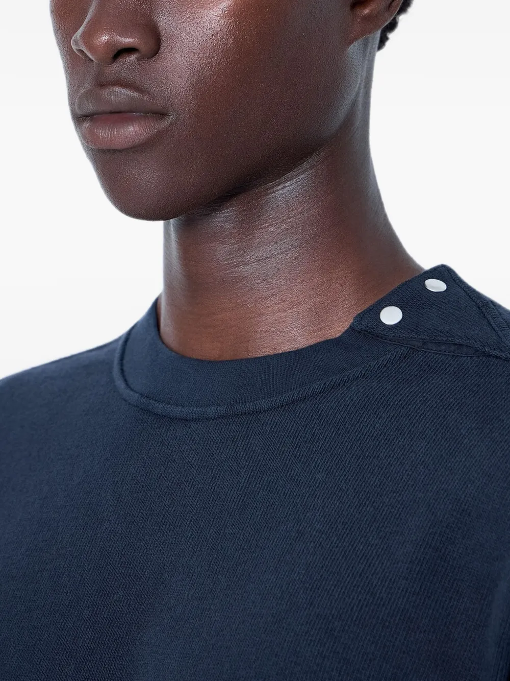 Stone Island Sweater met logopatch en knoopdetail Blauw