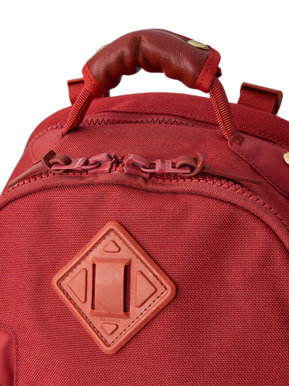  Visvim Leather-trim Backpack - Rojo 