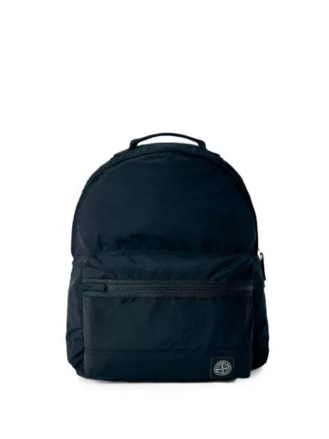 Stone Island logo-patch zip-pocket backpack
