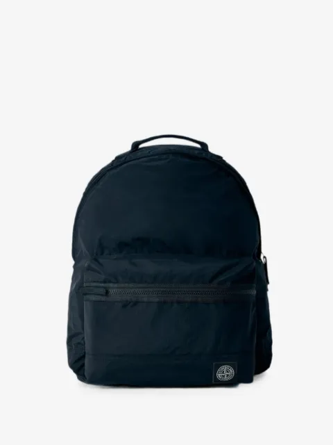 Stone Island logo-patch zip-pocket backpack