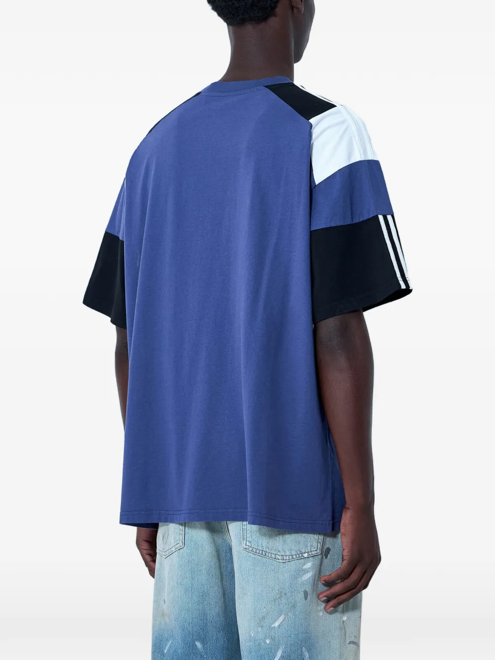 Martine Rose T-shirt met logo-patroon en vlakken Blauw