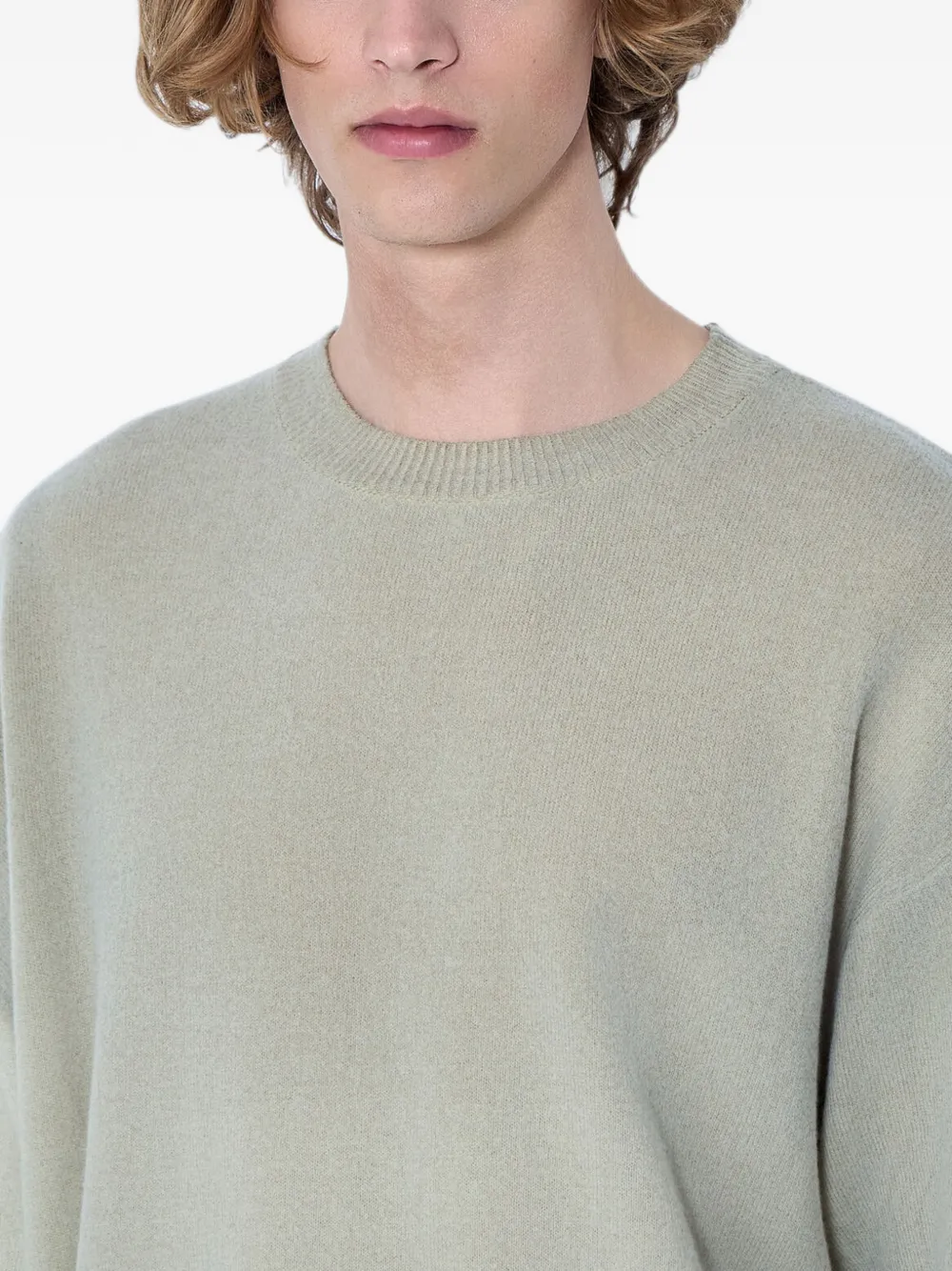 OUR LEGACY Slant Knit gerafelde trui Grijs