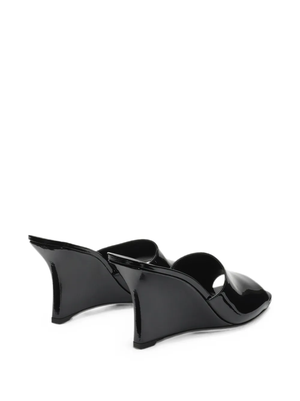  Stuart Weitzman Vinnie Patent-finish Wedge Sandals - Negro 