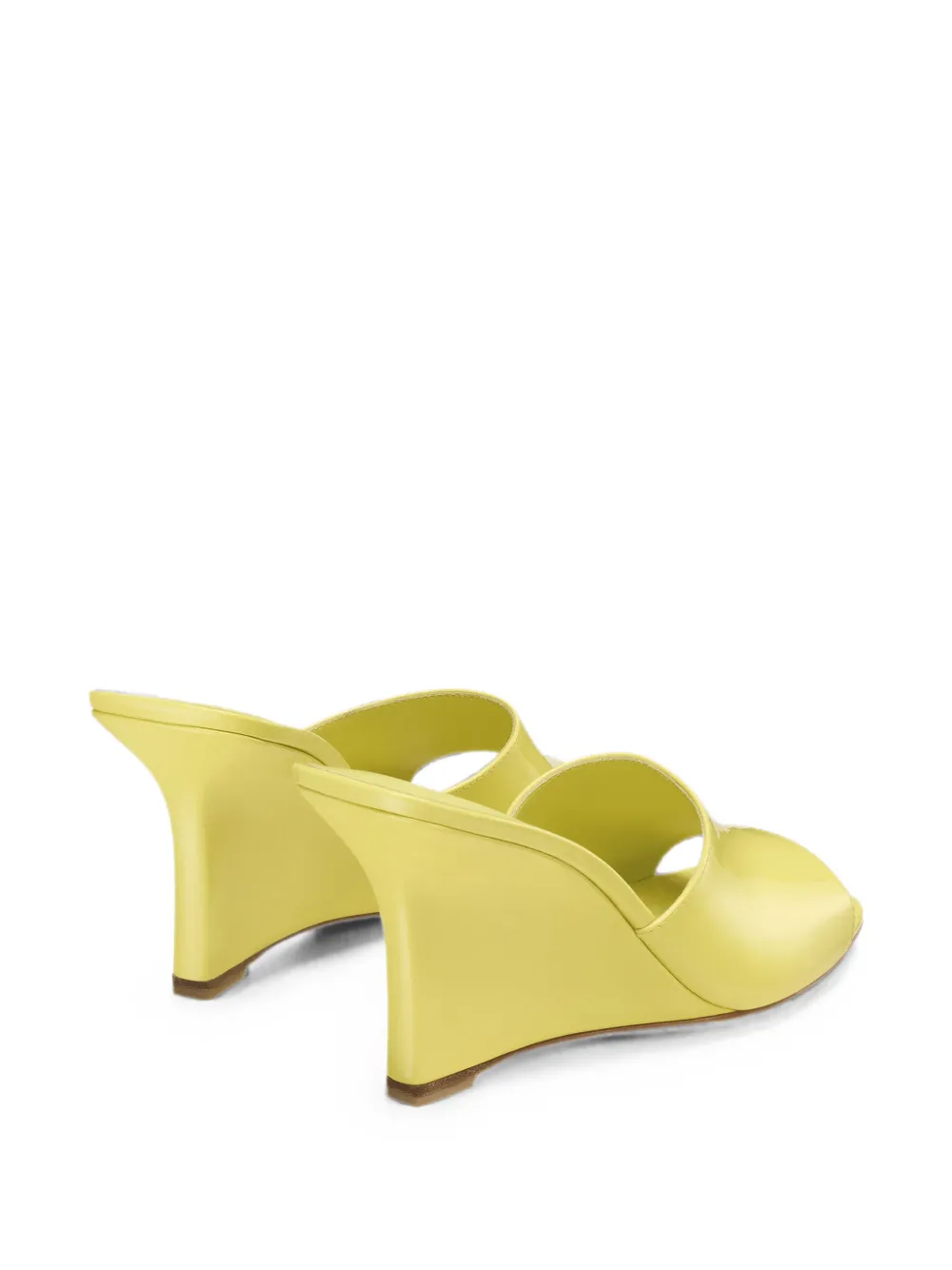  Stuart Weitzman Vinnie Patent-leather Wedge Sandals - Amarillo 