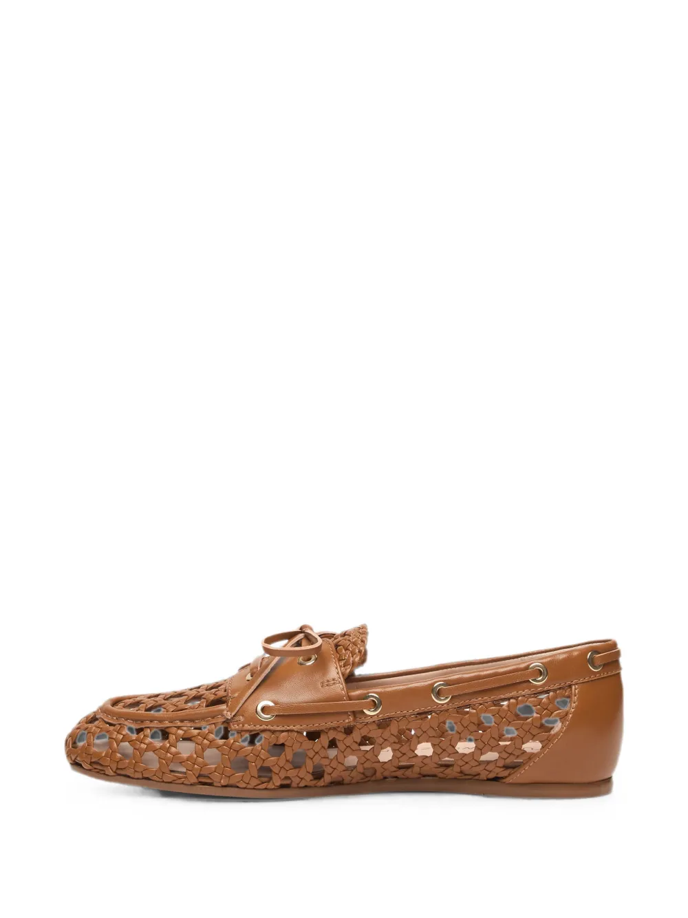 Stuart Weitzman Tinsley woven leather loafers Bruin