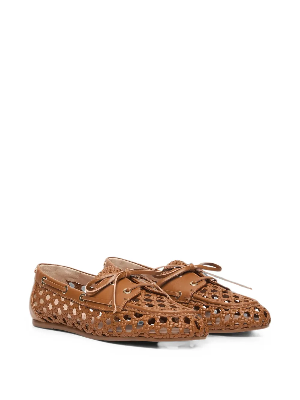Stuart Weitzman Tinsley woven leather loafers Bruin