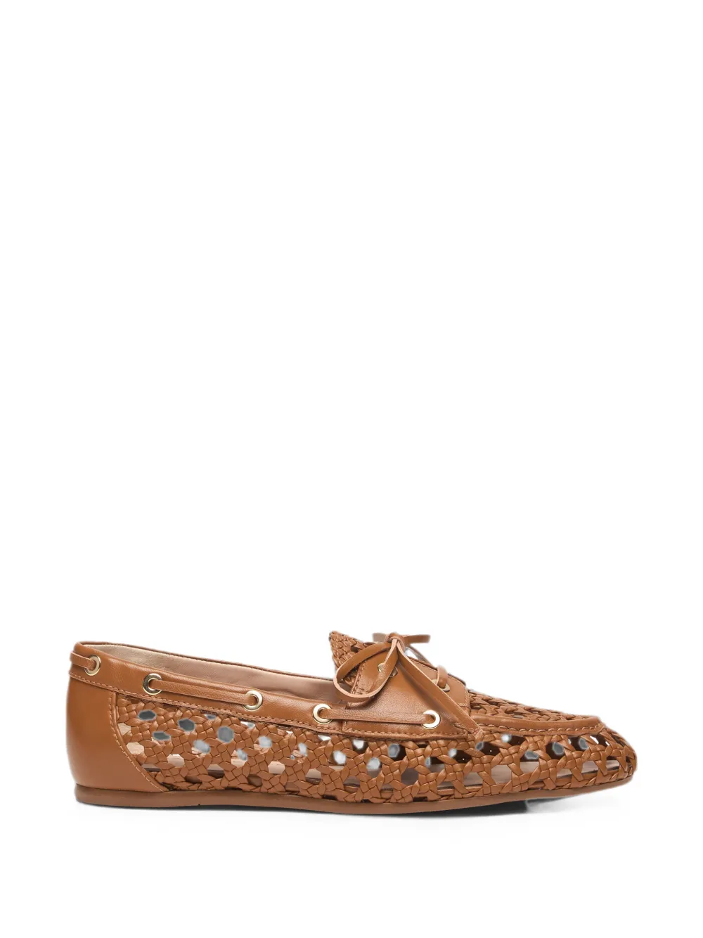 Stuart Weitzman Tinsley woven leather loafers Bruin