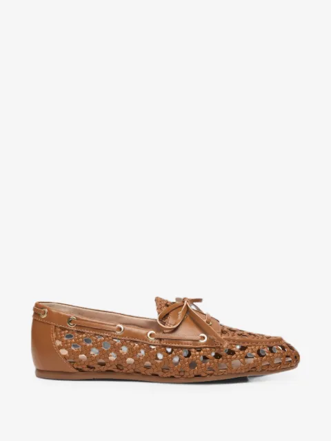 Stuart Weitzman Tinsley woven leather loafers