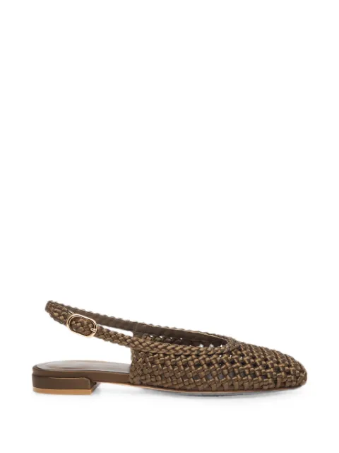 Stuart Weitzman Marina woven slingback pumps