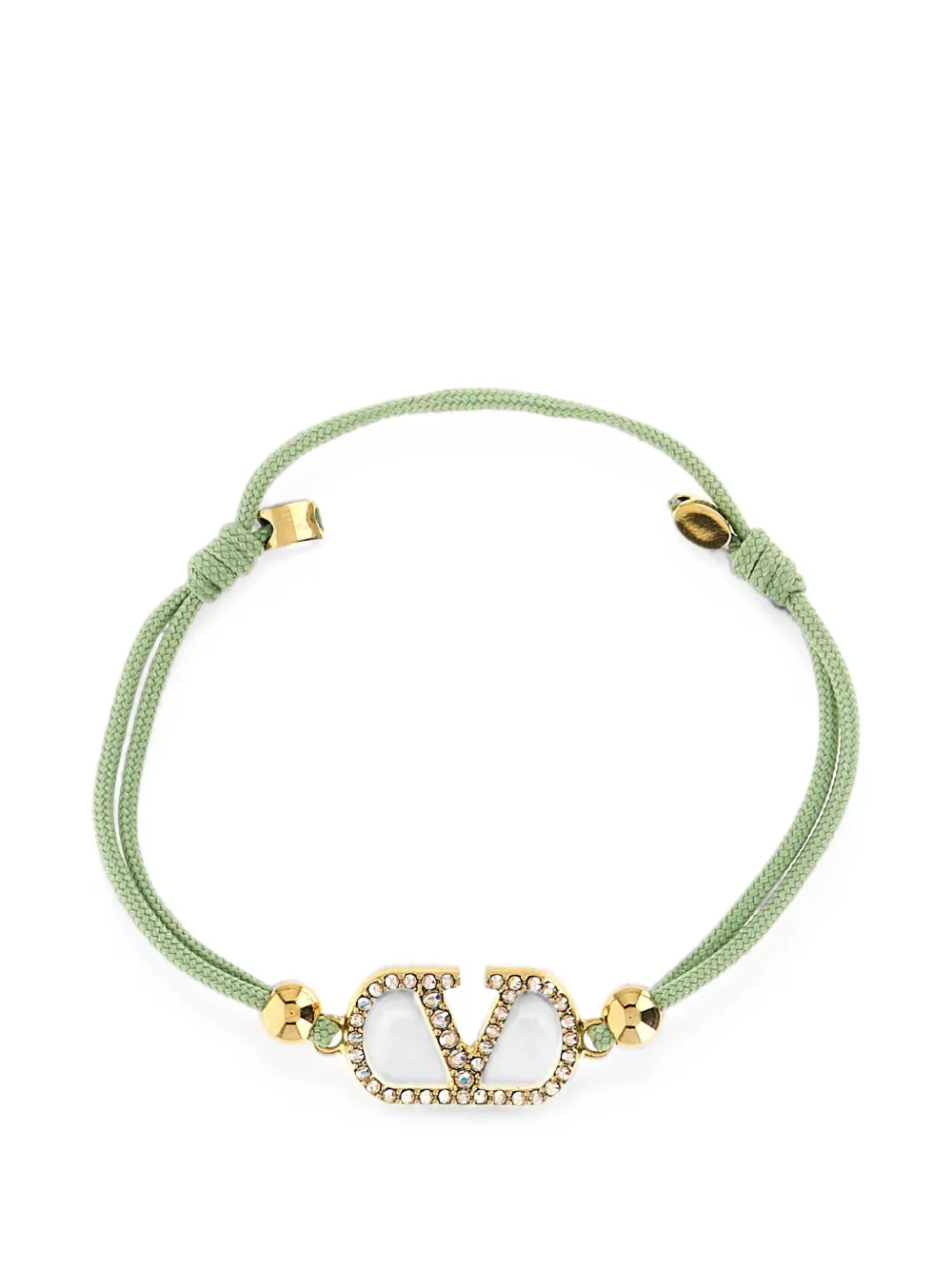 Valentino Garavani VLogo Signature crystal-embellished bracelet - Gold