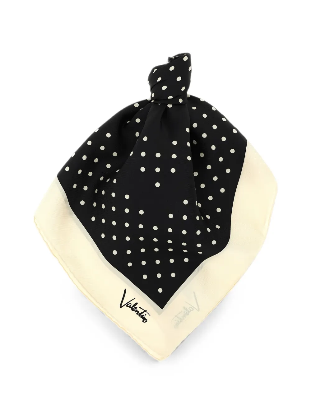 Valentino Garavani Plusdepois silk scarf - Nero