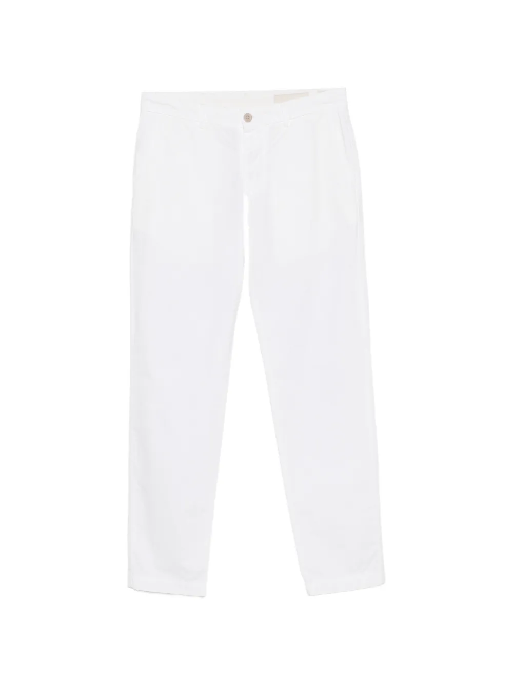 original vintage style mid-rise straight-leg cotton trousers - Weiß