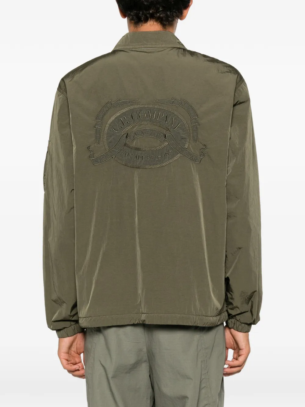 C.P. Company Shirtjack met geborduurd logo en Lens-detail Groen