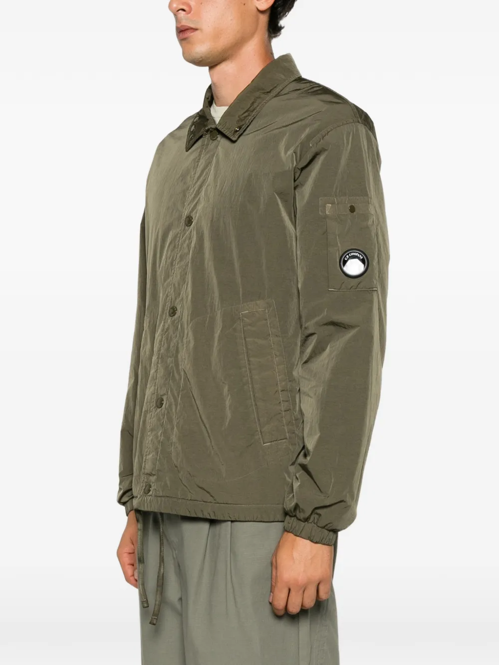 C.P. Company Shirtjack met geborduurd logo en Lens-detail Groen