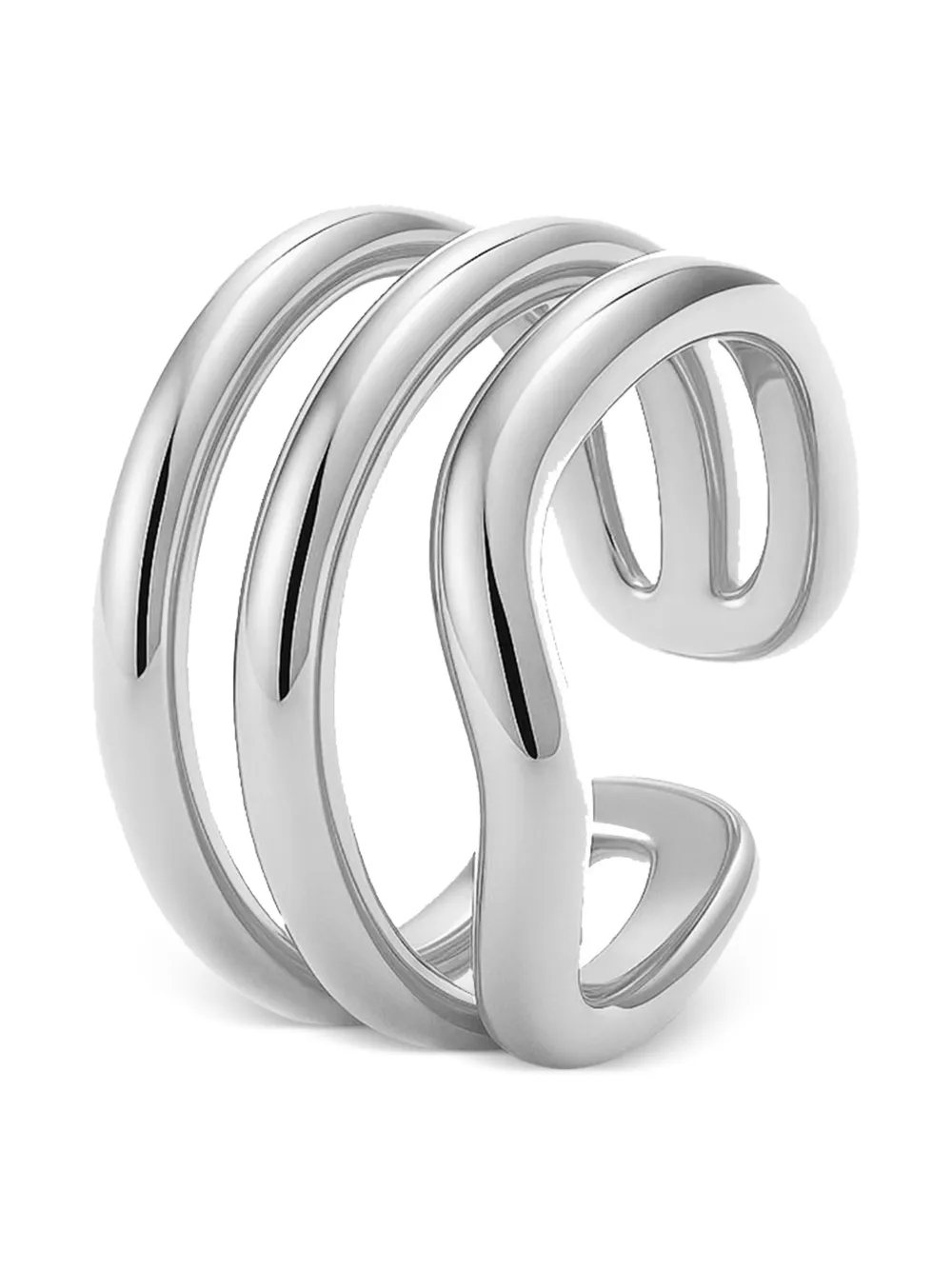 YOJ Arce multi-band ring - Argento