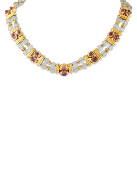 Boucheron Pre-Owned rock crystal and tourmaline necklace