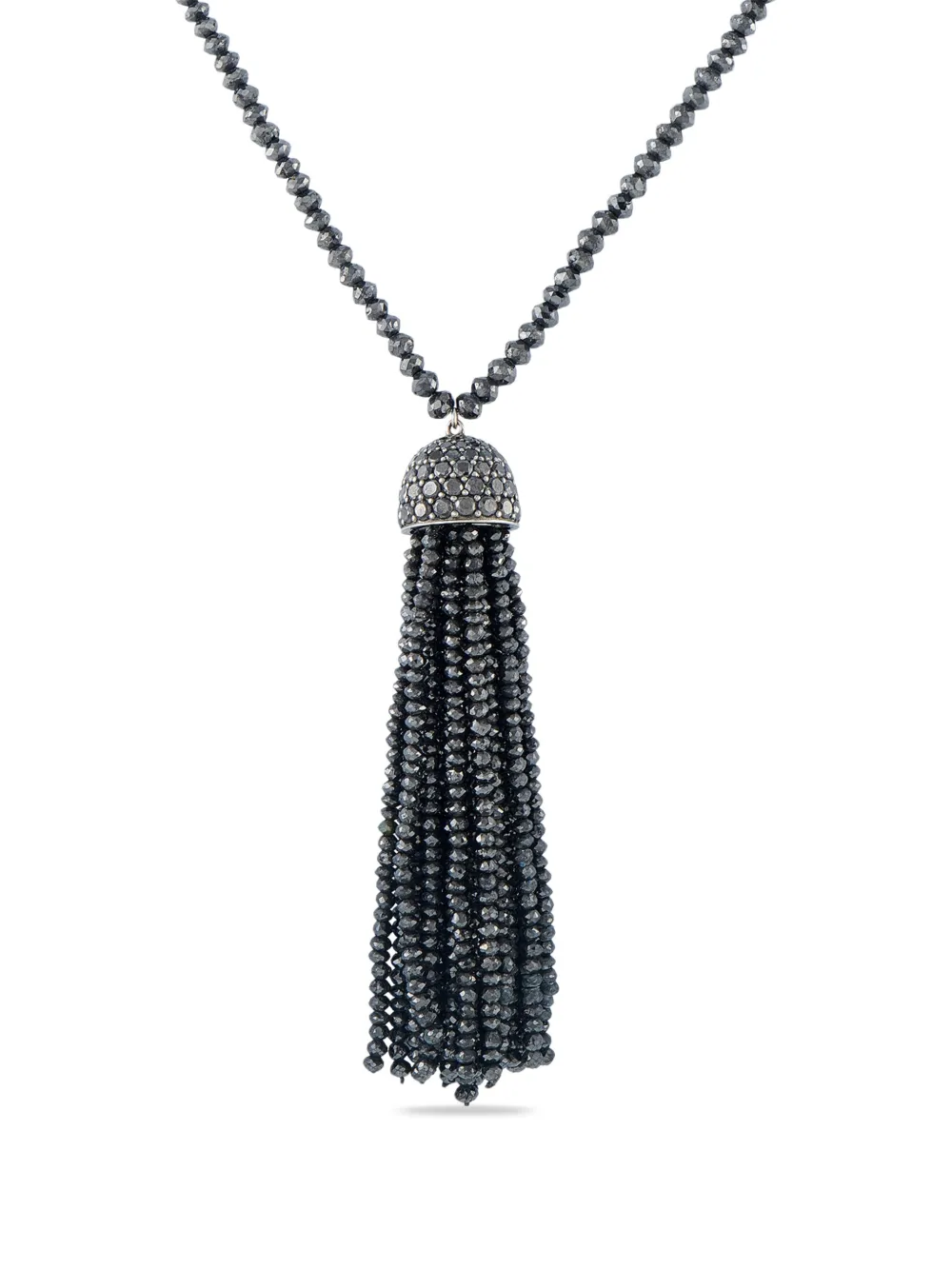 Ivanka Trump black-diamond tassel necklace - Schwarz