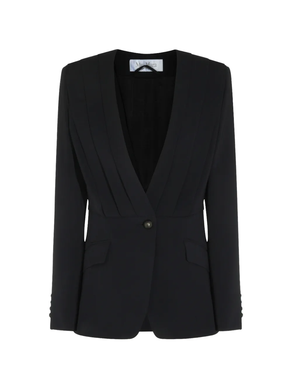 Max Mara single-breasted compact cady jacket - midnightblue