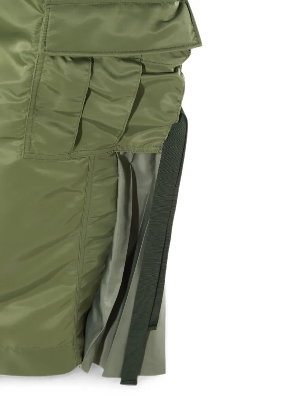 sacai Midi-plooirok Groen