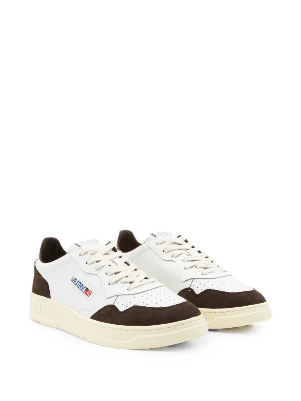 Autry Medalist perforated panelled sneakers Wit